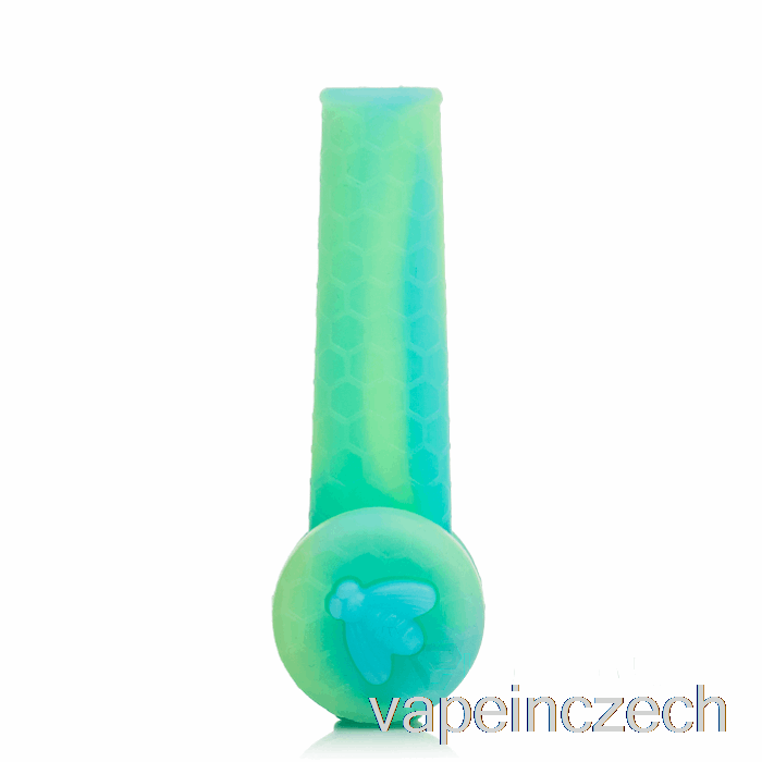 Stratus Trio Silikonová Dýmka Aqua Glow (uv Modrá / Uv Zelená) Vape Bez Nikotinu